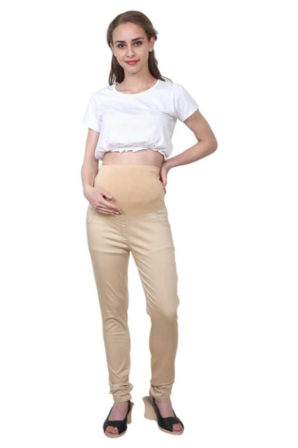 Mee Mee Solid Cotton Maternity Pants